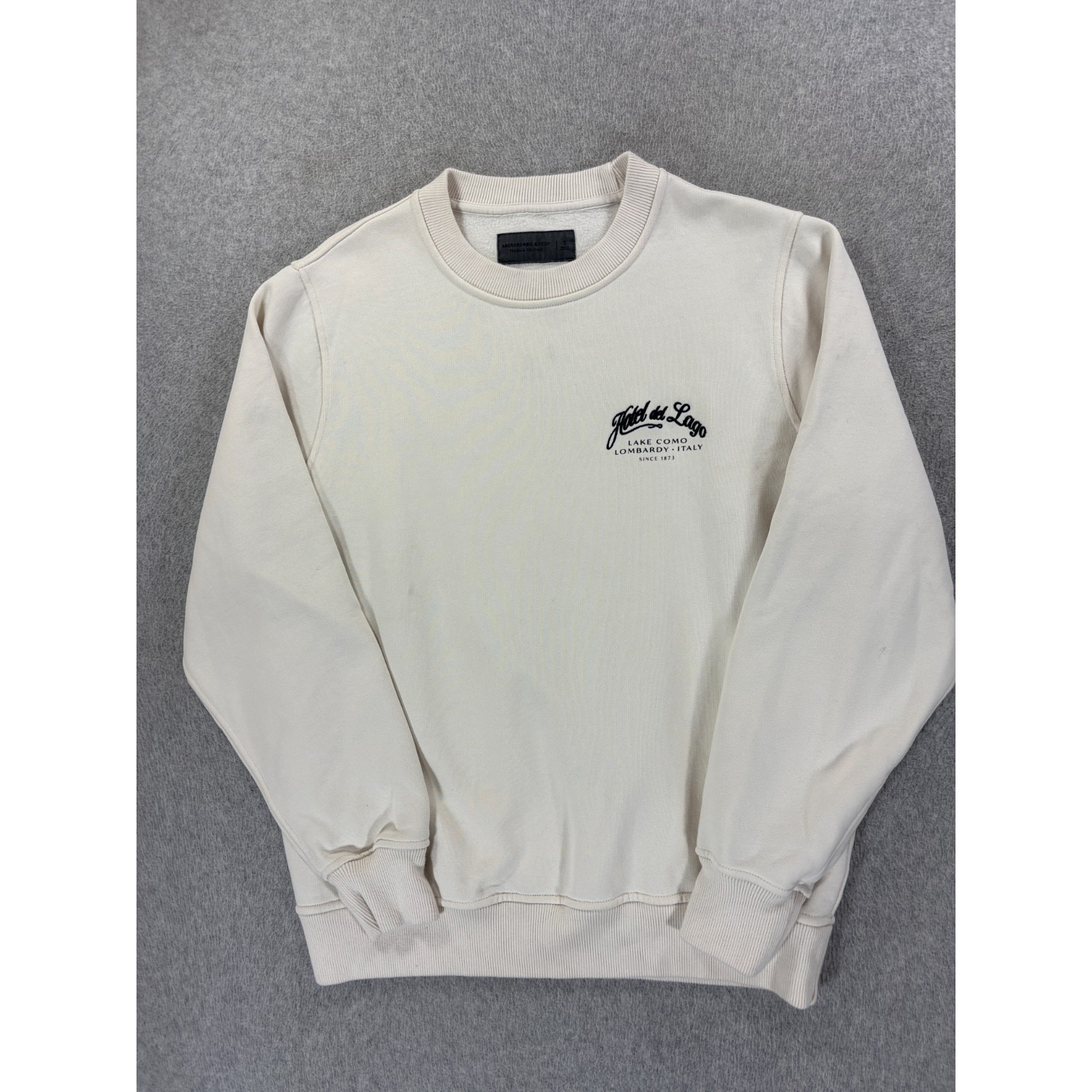 Abercrombie  Fitch Hotel Del Lago Crew Sweatshirt Mens Small White